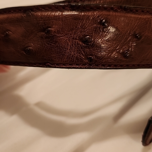Ostrich belt Fontanelli.  Made in Italy like new - Picture 3 of 7